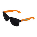 Orange Retro 2 Tone Tinted Lens Sunglasses